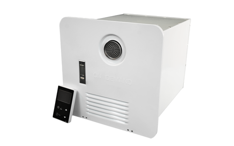 RVMP Flex Temp On-Demand Propane Tankless Water Heater for RVs  | White Color | Anti-Freezing System | Anti-Scald System | Digital Remote | FG-SBMC-11