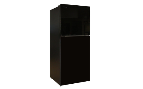 RVMP 11 Cubic Foot 12V Refrigerator Black Glass Front