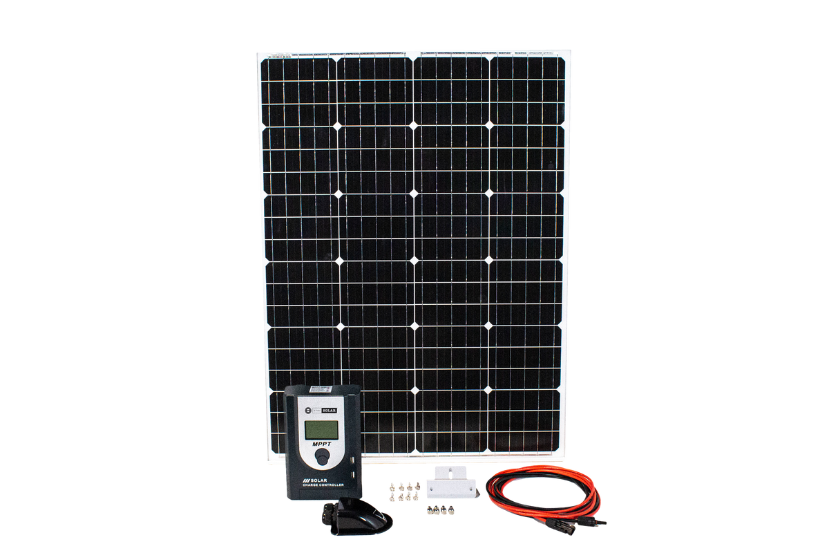 RVMP Solar™ 100W Solar Kit | Off-Grid Solar Kit - 100W | Off-Grid, RV, Camping, Home, Backup - RV parts and accessories - Buy 100W Solar Kit online